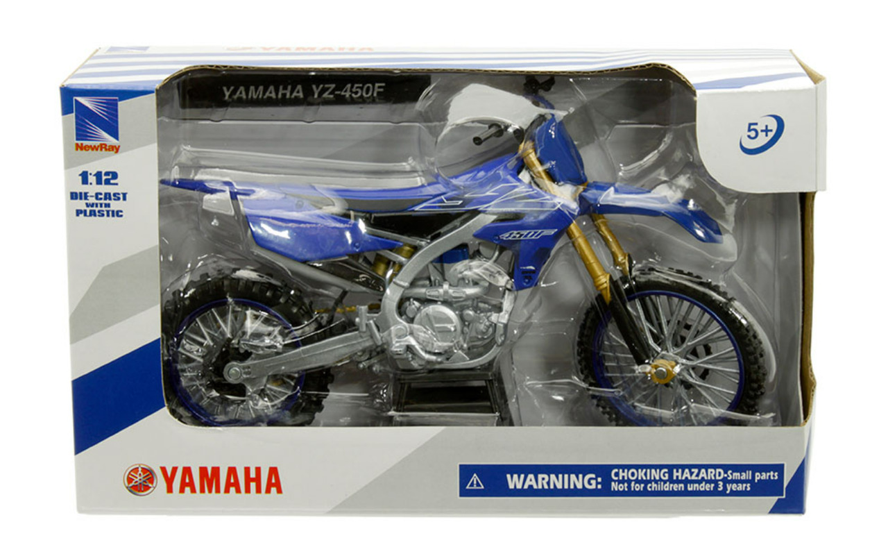 1/12 New Ray Motorcycles Yamaha YZ-450F Blue Diecast Model Toy Bike 58313