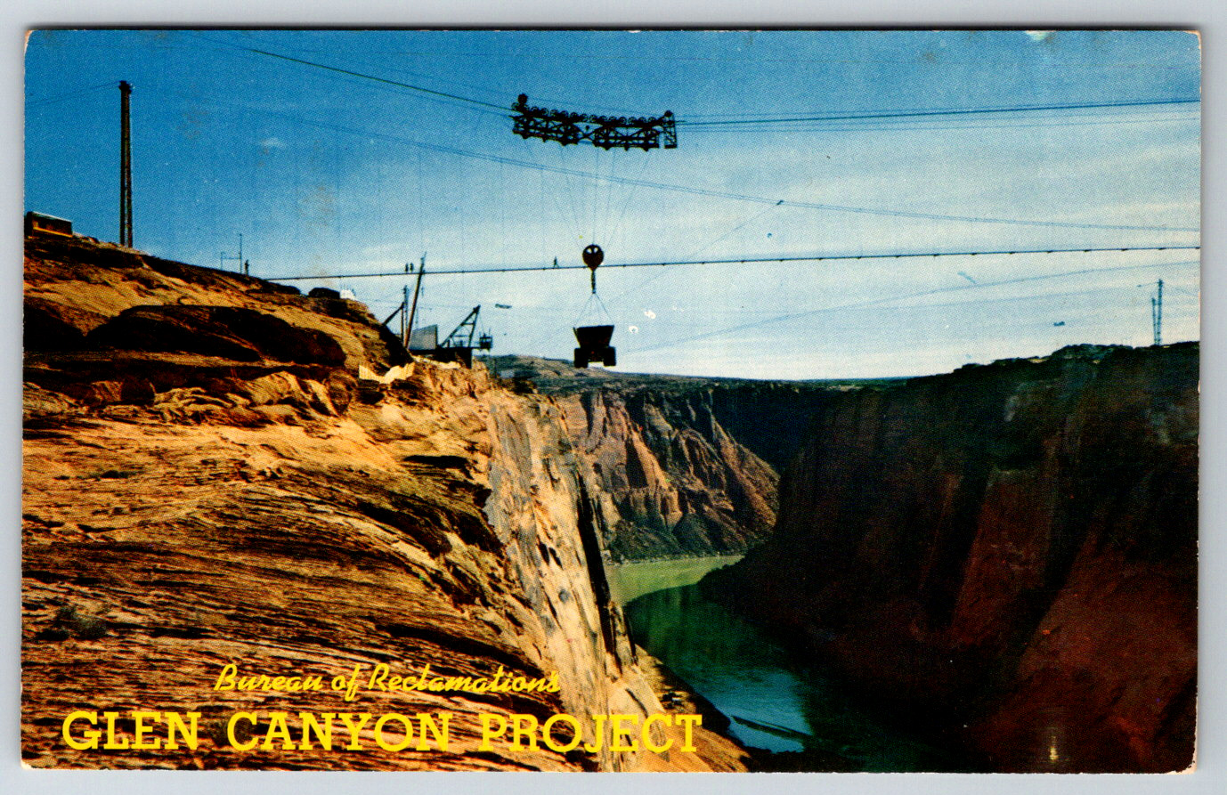 c1960s Glen Canyon Project Colorado River Vintage Postcard