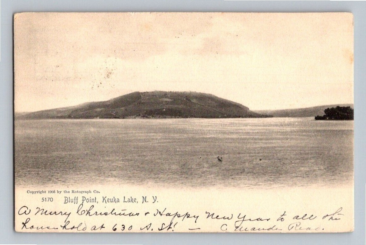 1906. KEUKA LAKE, NY. BLUFF POINT. POSTCARD. RR14
