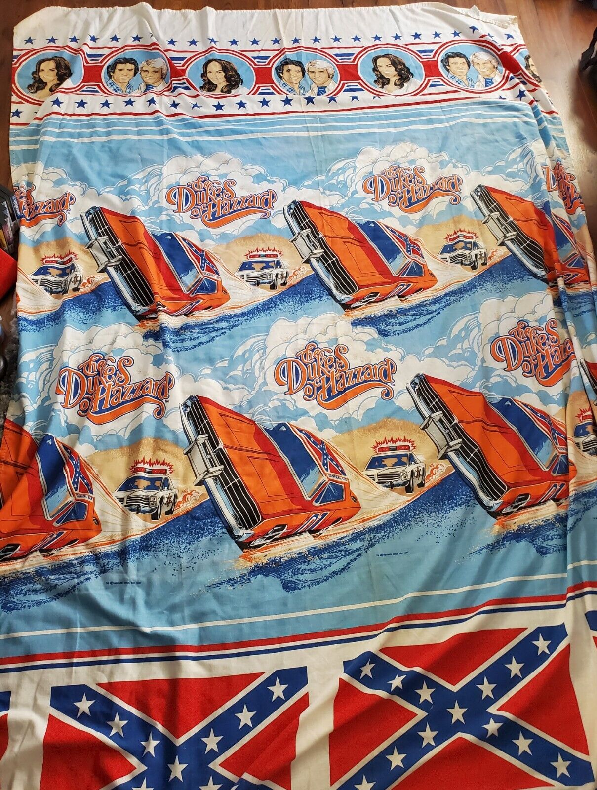 Dukes of Hazzard Vintage TWIN Top Bed Sheet