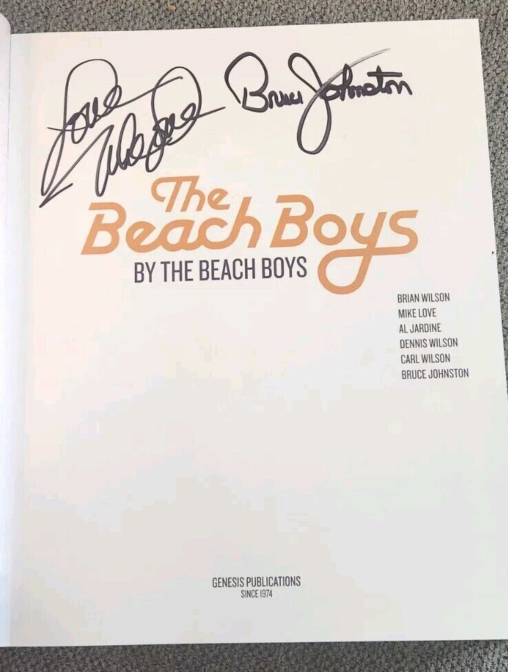 MIKE LOVE+ BRUCE JOHNSTON SIGNED THE BEACH BOYS HARDCOVER BOOK W/EXACT PROOFCOA 