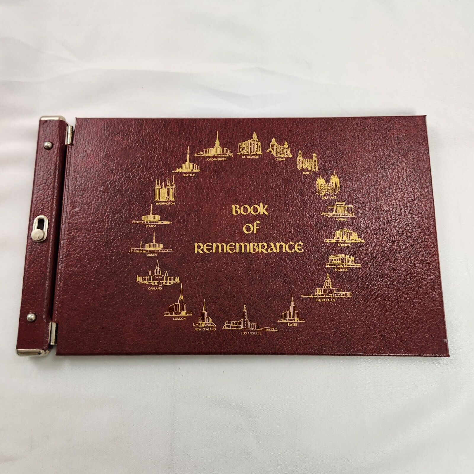 18 Temple Maroon Burgundy Book Of Remembrance Mormon LDS Book Geneaology Tree