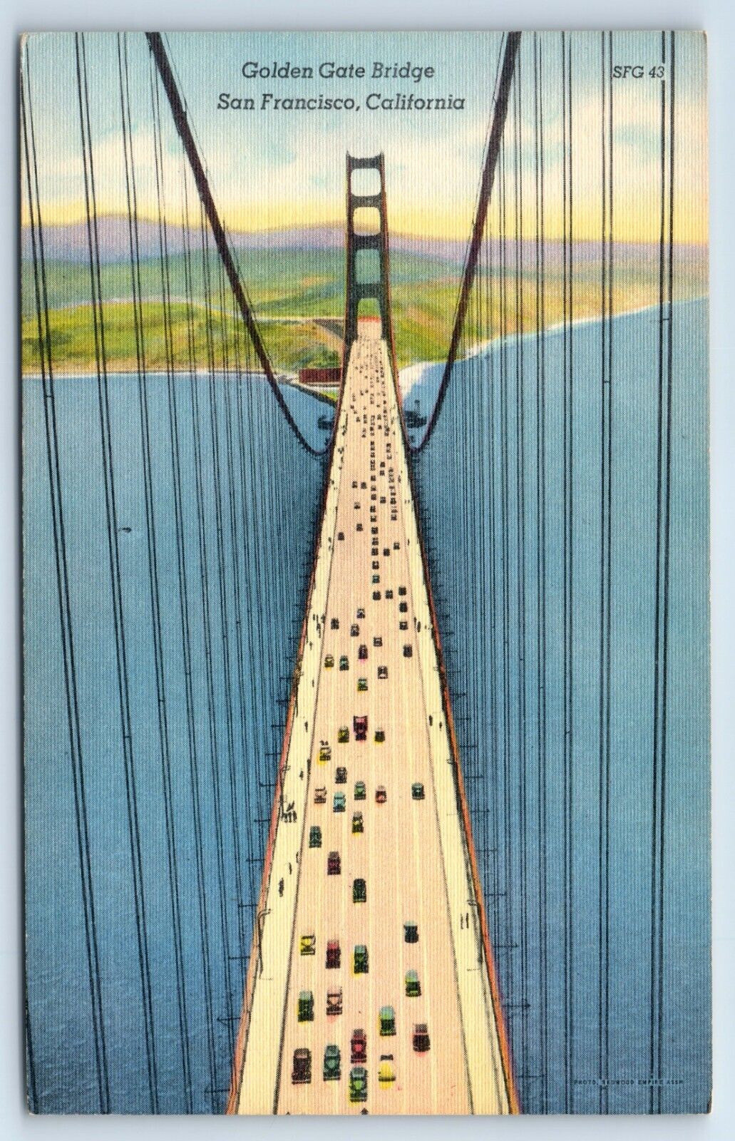 Postcard - Golden Gate Bridge in San Francisco California CA