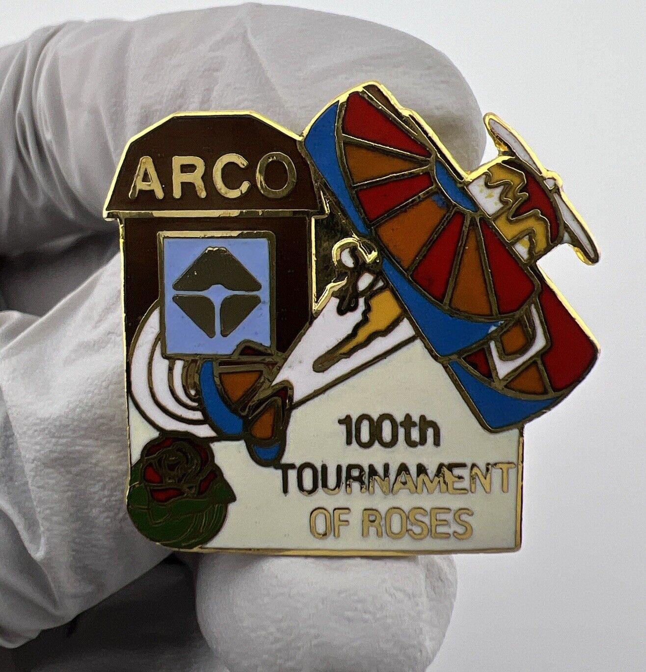 Rose Parade 1989 ARCO 100th Tournament of Roses Lapel Pin