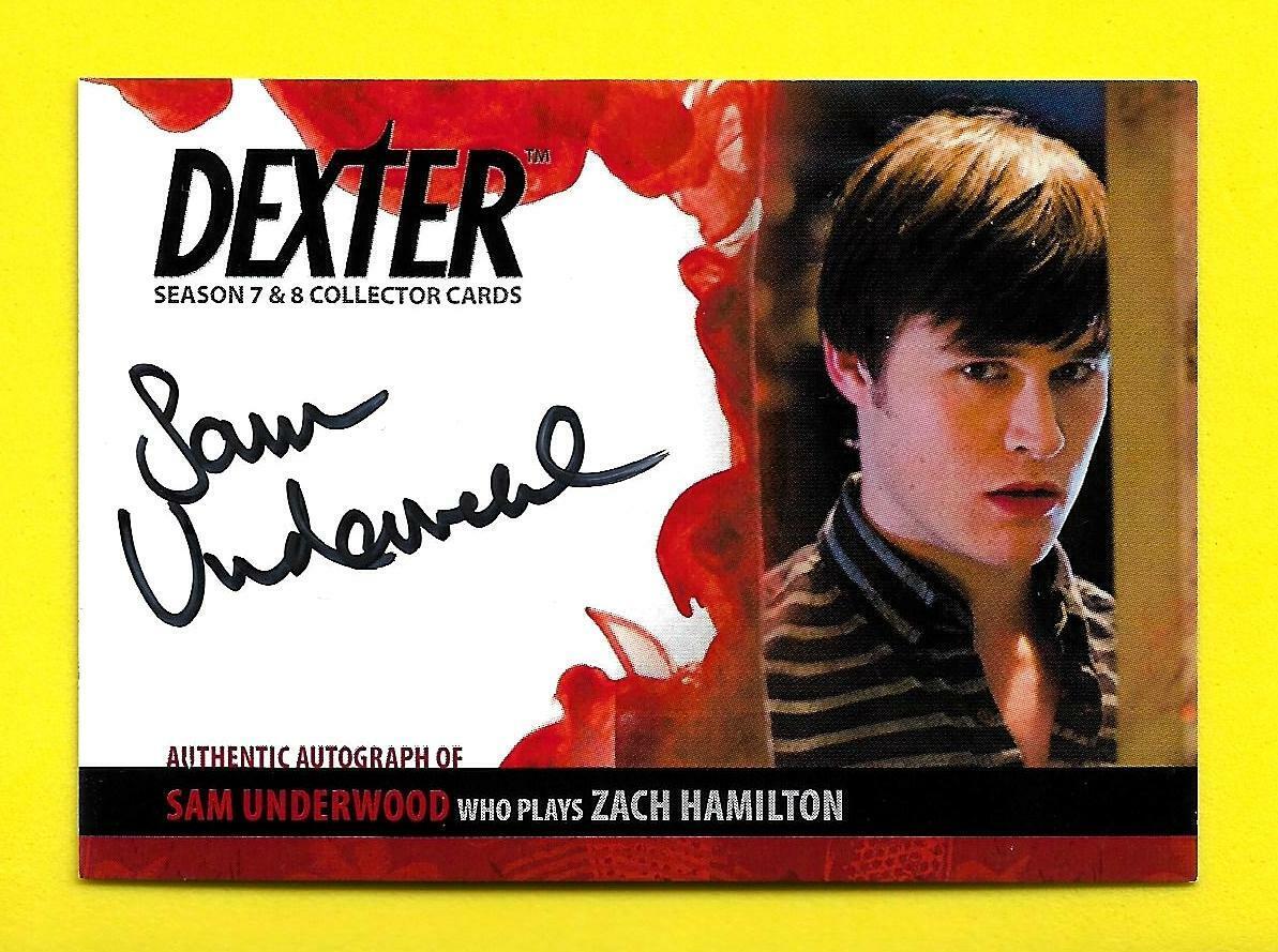 2016 Breygent Dexter Seasons 7 & 8 Autograph ASU Sam Underwood as Zach Hamilton 