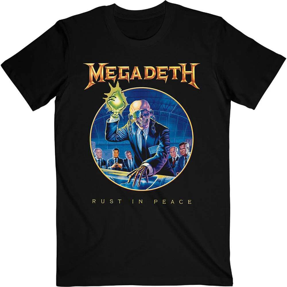 Megadeth Black Short Sleeve 100% Cotton Size S-234XL Shirts Adult VV050