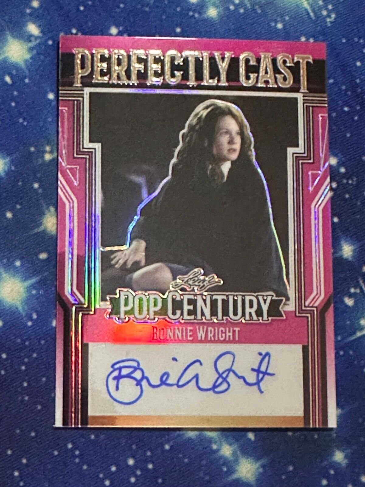 2023 Leaf Pop Century PC-BW1 Bonnie Wright As Ginny Weasley Autograph 4/15 Pink