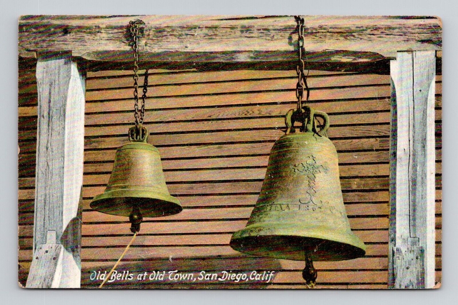 Postcard Old Bells in Old Town San Diego California CA, Antique L10