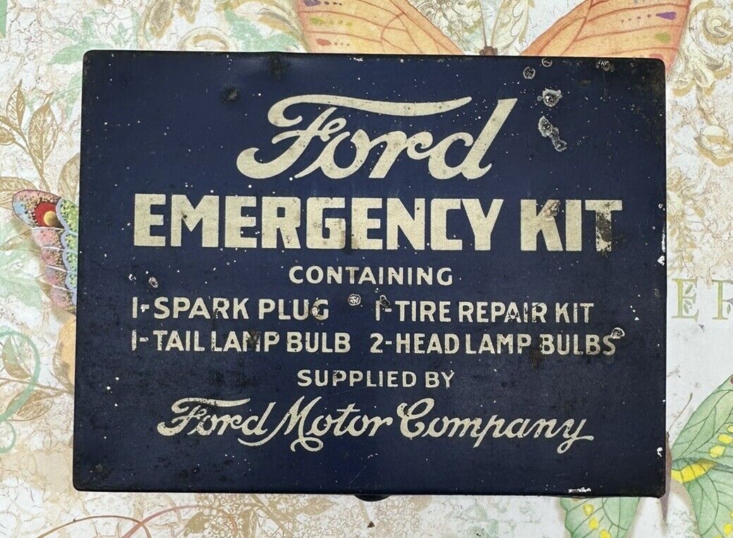 1930'S FORD MOTOR COMPANY SUPPLIED EMERGENCY KIT WITH CONTENTS MODEL T #2