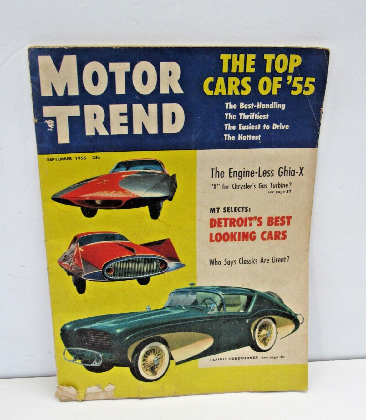 SEPTEMBER 1955 MOTOR TREND MAGAZINE FLAJOLE TOP \'55 CARS PACKARD 400 #FK-22
