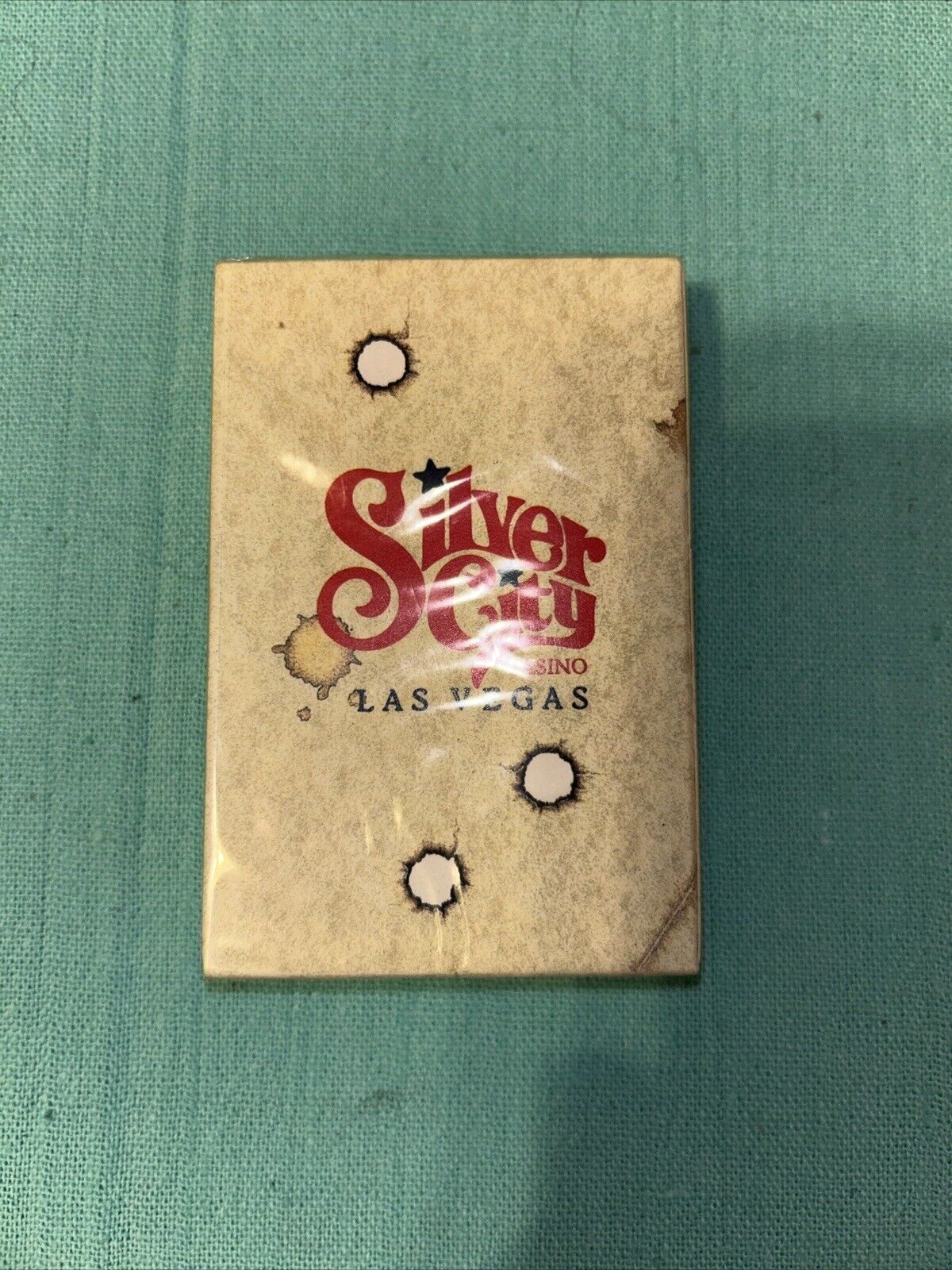 Vintage Silver City Casino Las Vegas Nevada Sealed Playing Cards Hong Kong Made