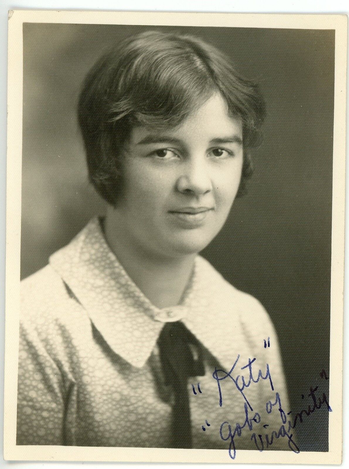 1928 Photo Ohio University Athens Masculine Girl Student Katy Gay Lesbian Int.