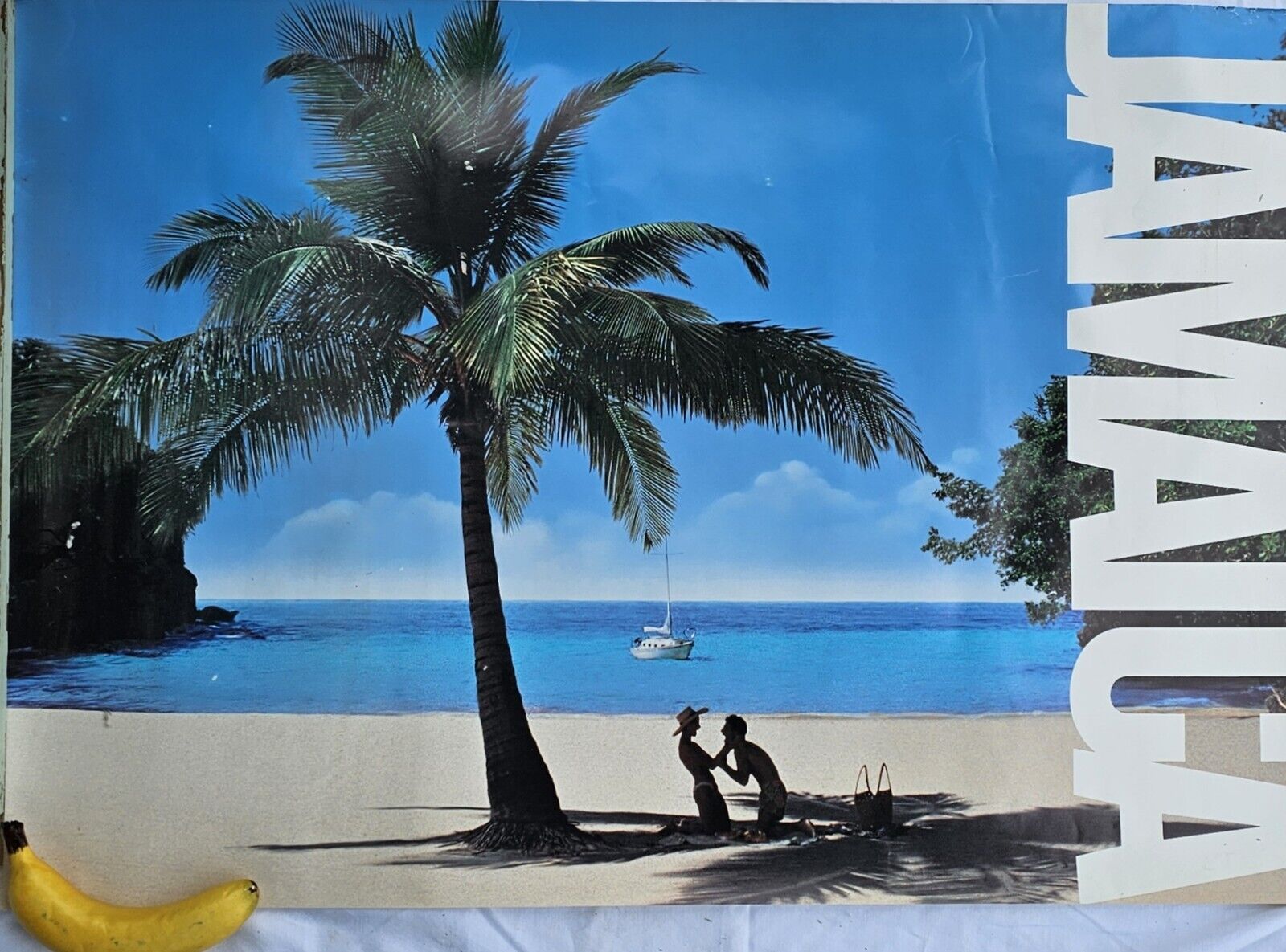 Vintage Jamaica Beach Tourism Poster