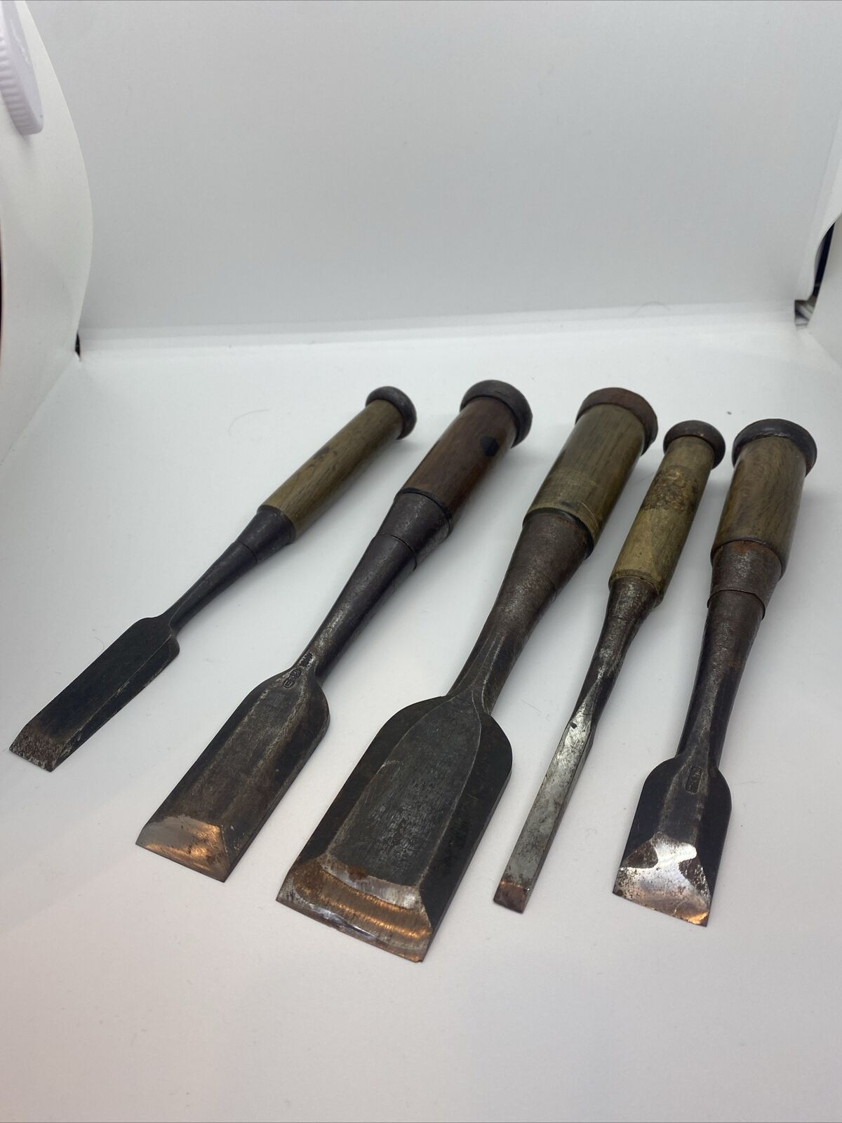 VINTAGE Japanese Woodworking Tool CHISEL set of 5
