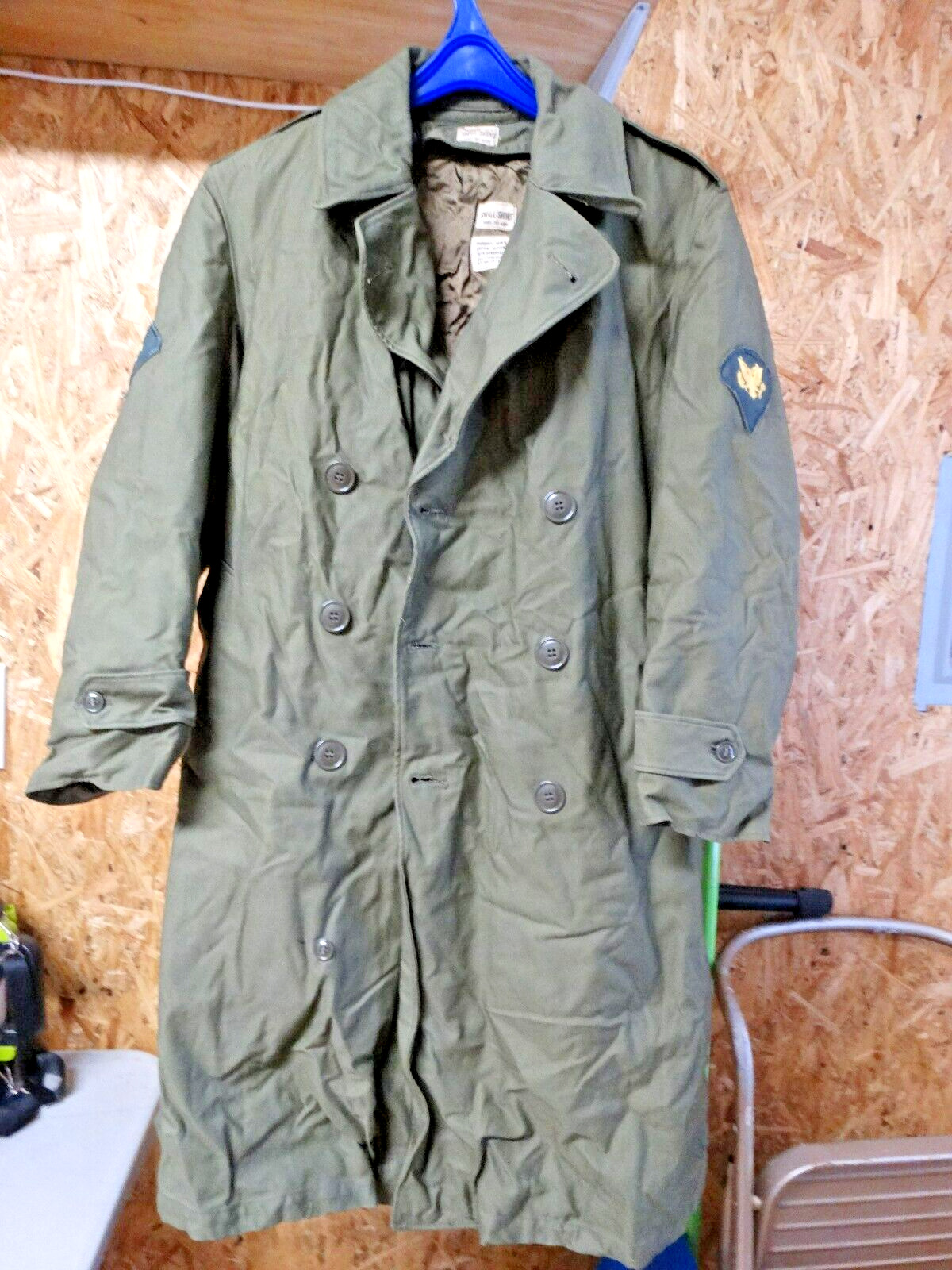 US Military Man's Heavy Overcoat w/ Removable Lining Small Short