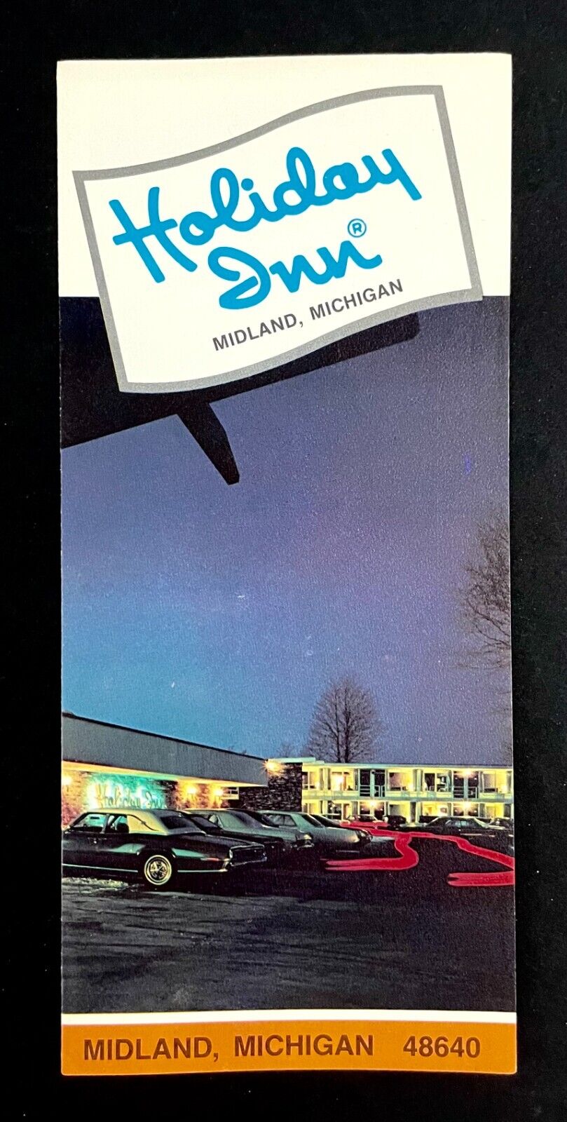 1960s Holiday Inn Midland Michigan Valhalla Lounge Vtg Hotel Travel Brochure MI