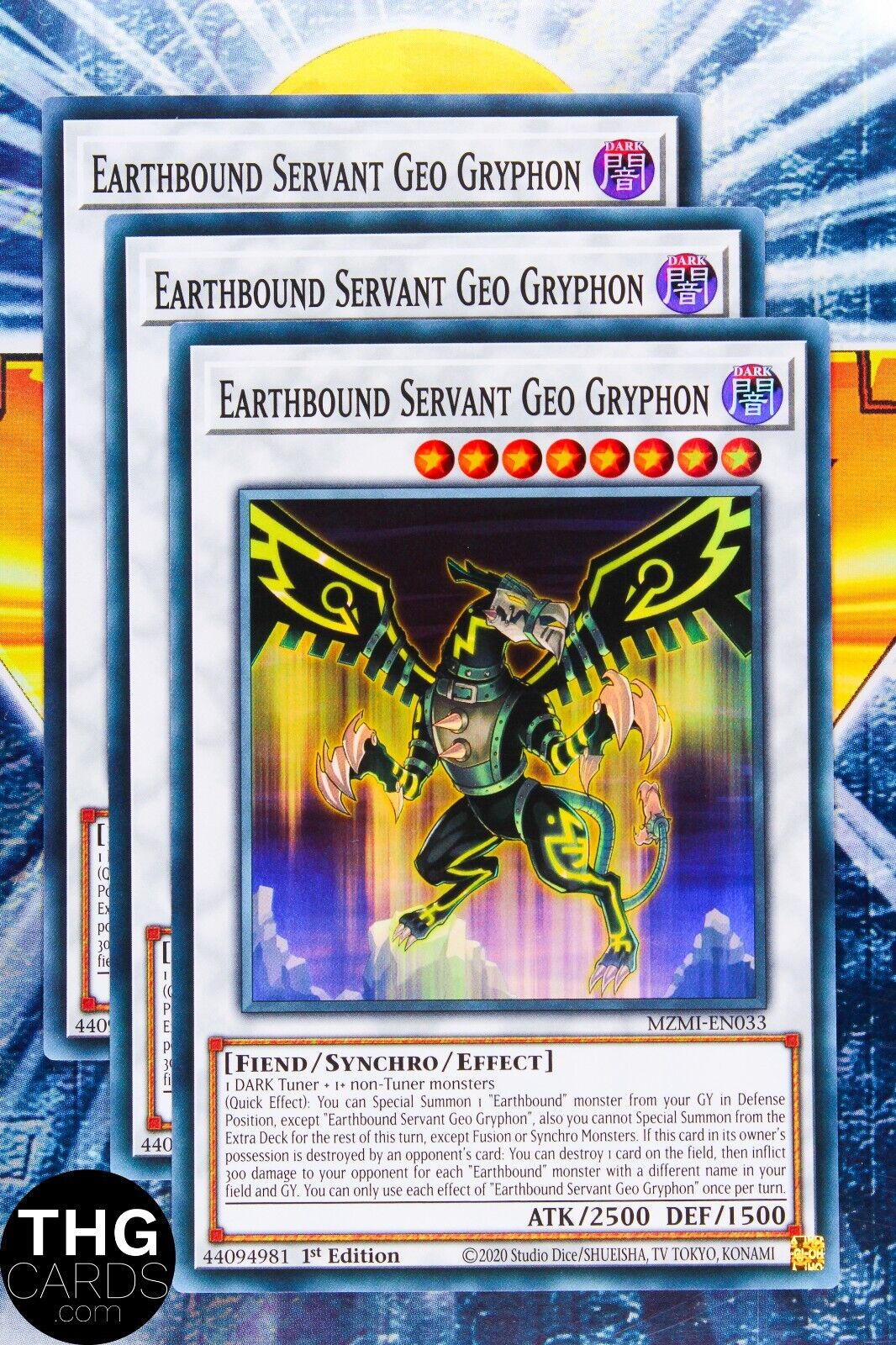 Earthbound Servant Geo Gryphon MZMI-EN033 1st Ed Super Rare Yugioh Card Playset