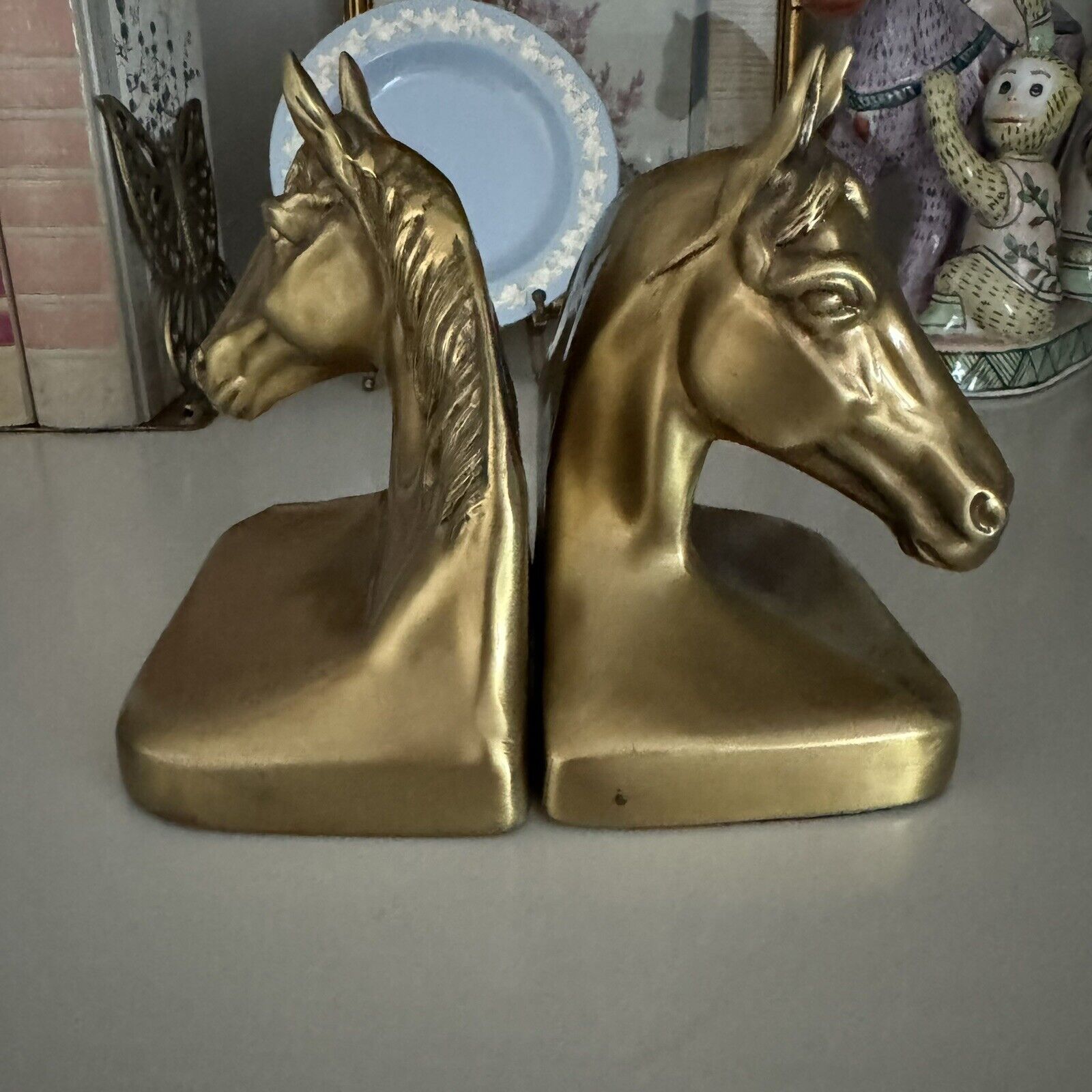Vintage PM Craftsman PMC 88 Equestrian Horse Bookends Country Farm House Decor