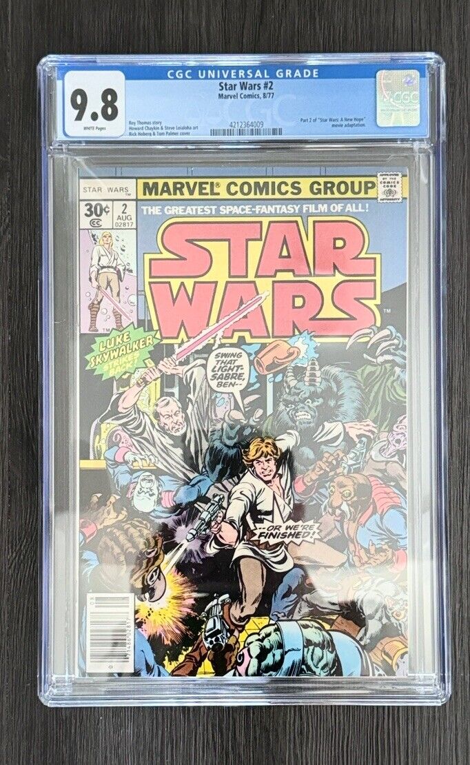 🔥STAR WARS # 2 CGC 9.8 NM/MT Marvel 1977 White Pages 1st Obi-Wan, Han Solo 🔥