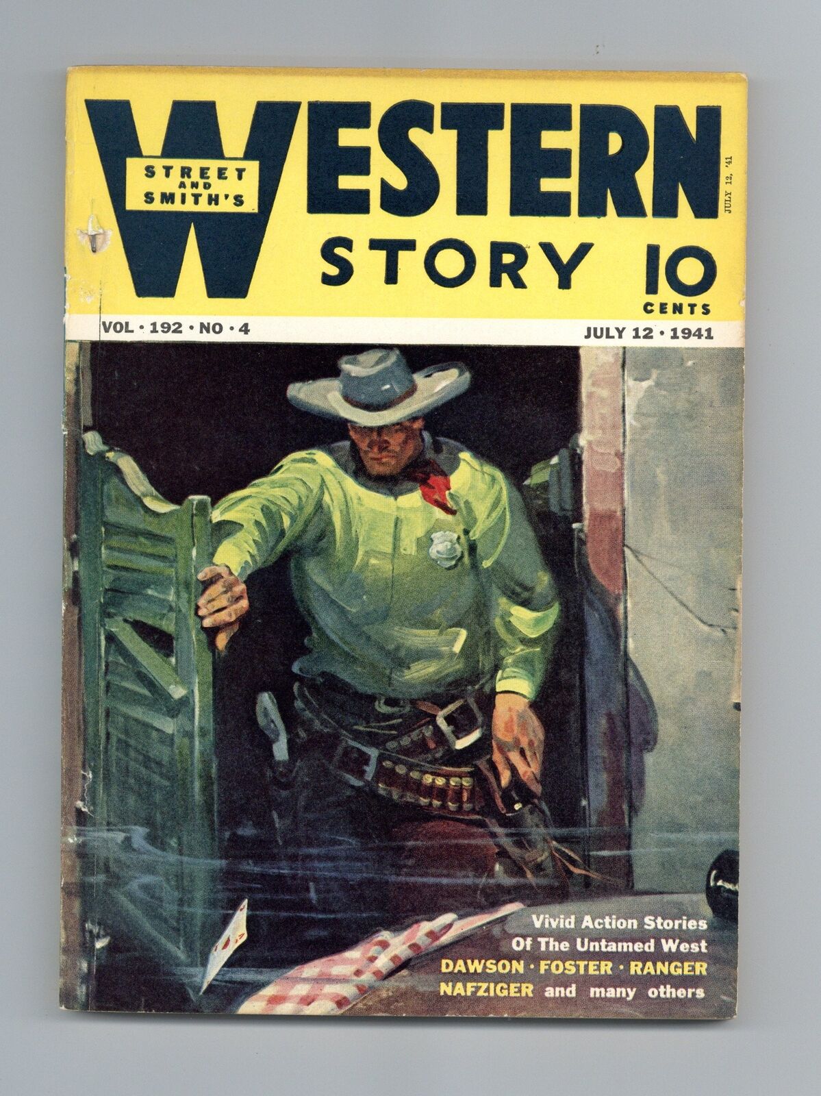 Western Story Magazine Pulp 1st Series Jul 12 1941 Vol. 192 #4 FN- 5.5