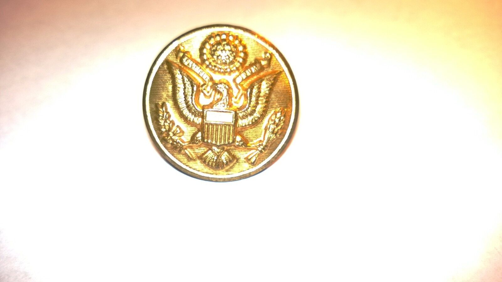 RARE Vintage Brass/Pewter  American Great Seal Button \