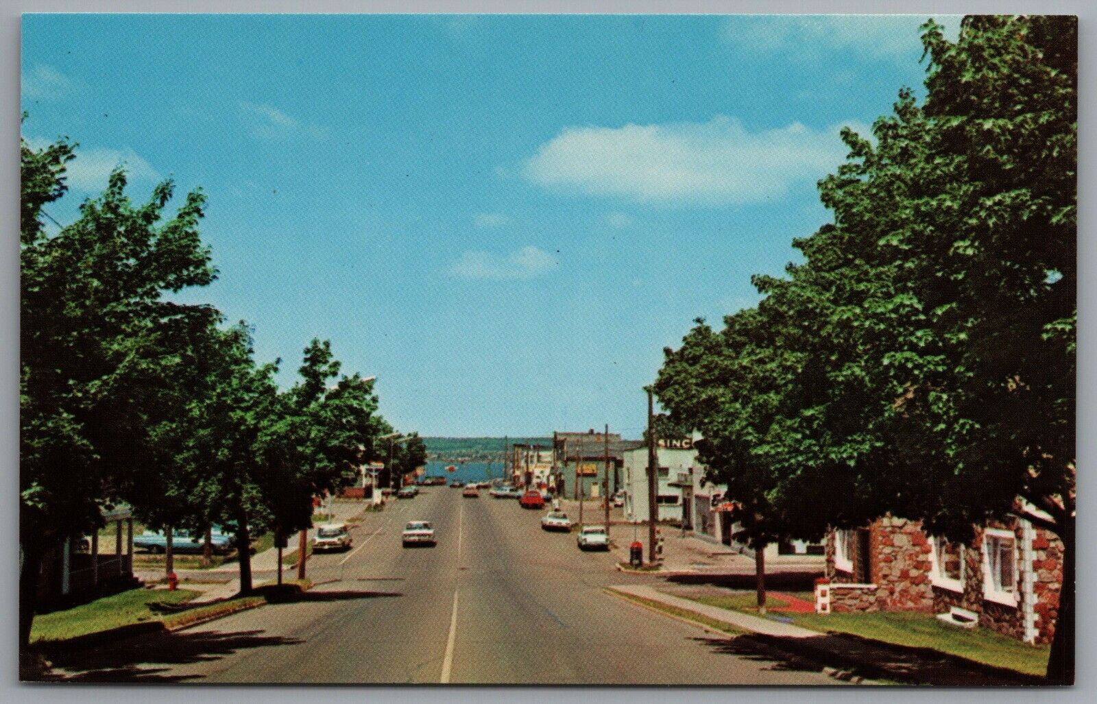 L\'Anse Michigan MI Broad Street c1960s Keweenaw Bay Upper Peninsula