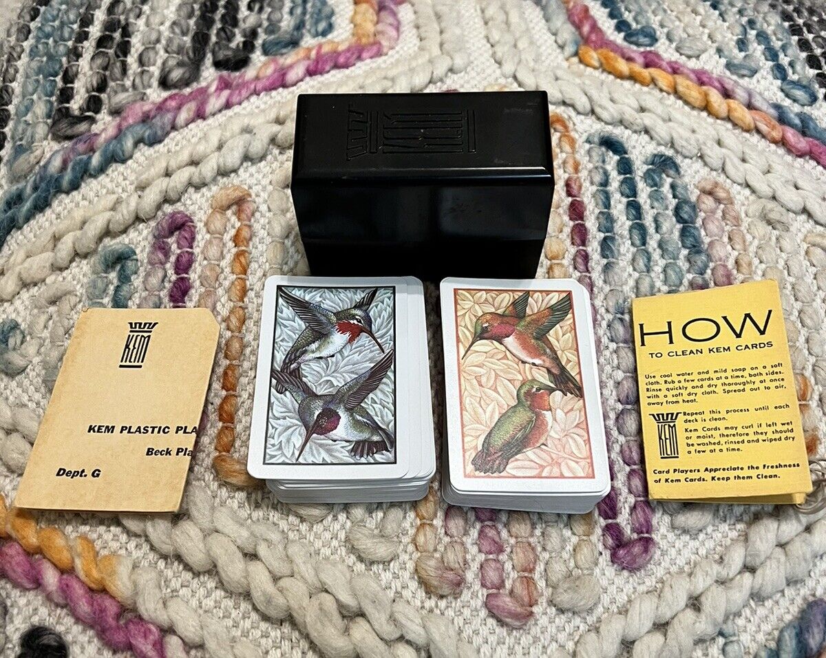 KEM HUMMINGBIRD PATTERN. COMPLETE SET IN EXCELLENT CONDITION