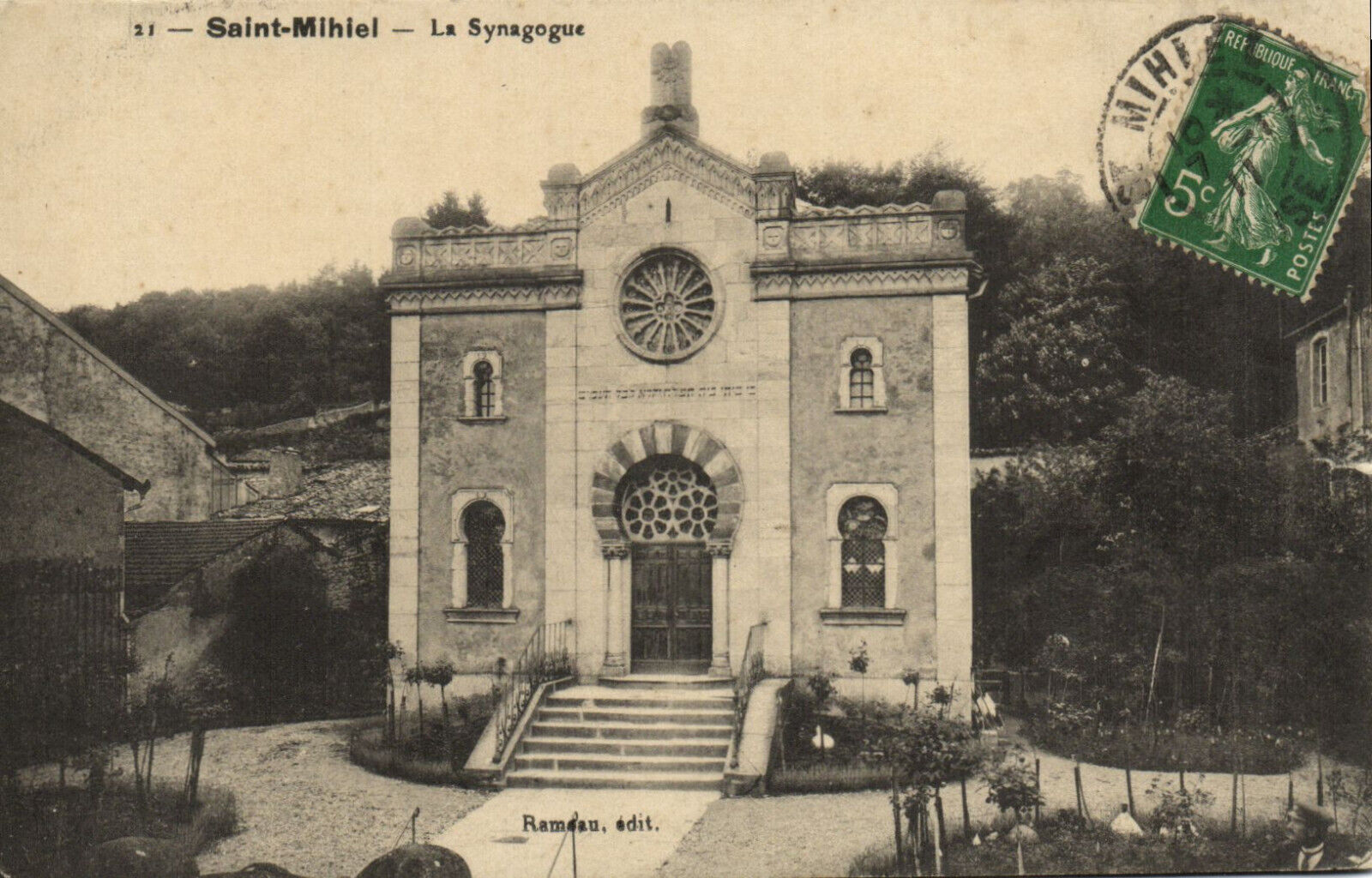 PC JUDAICA, SAINT MIHIEL, THE SYNAGOGUE, Vintage Postcard (B41800)