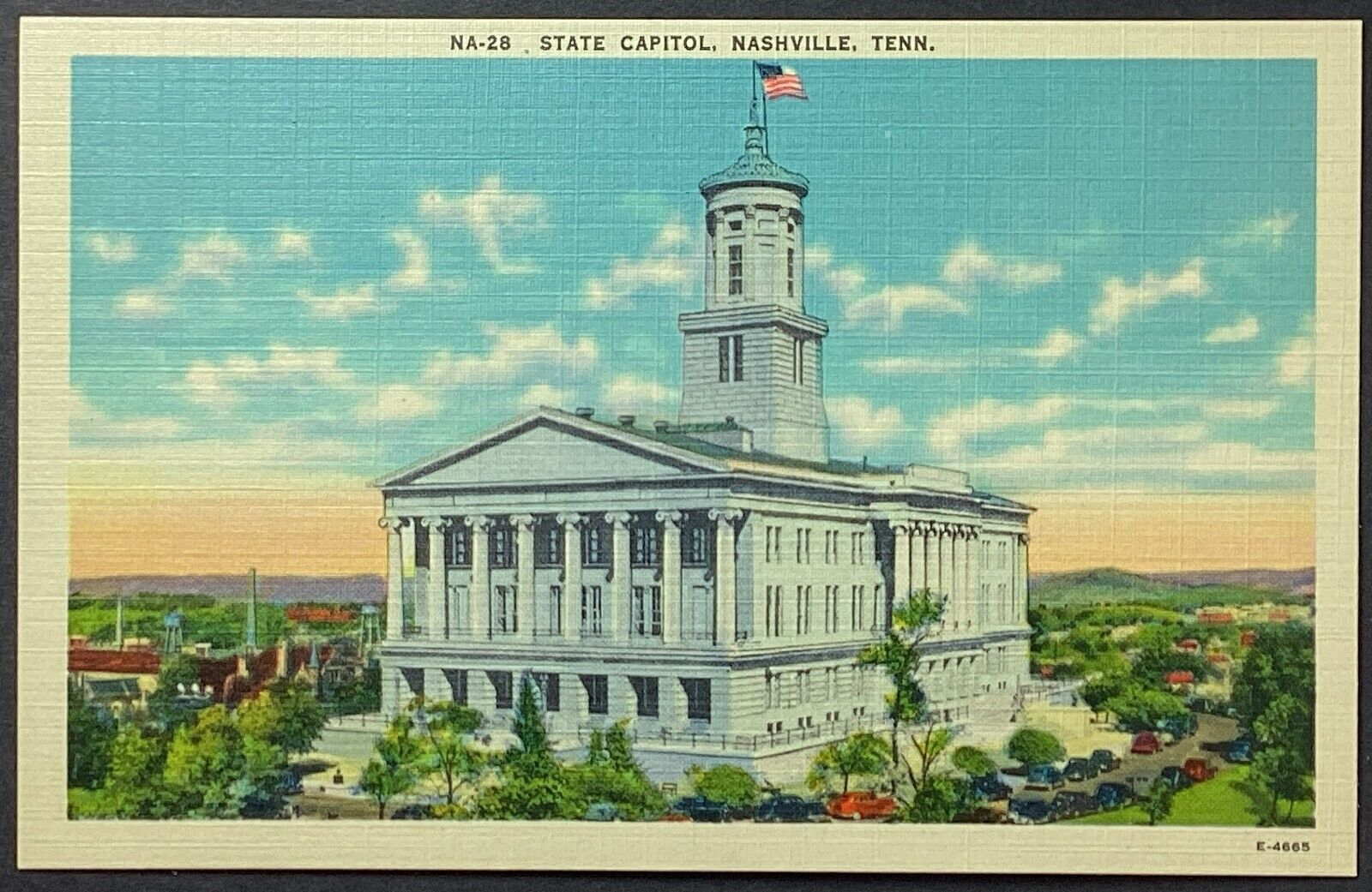 Nashville Tennessee State Capitol Vintage Linen Postcard Unposted