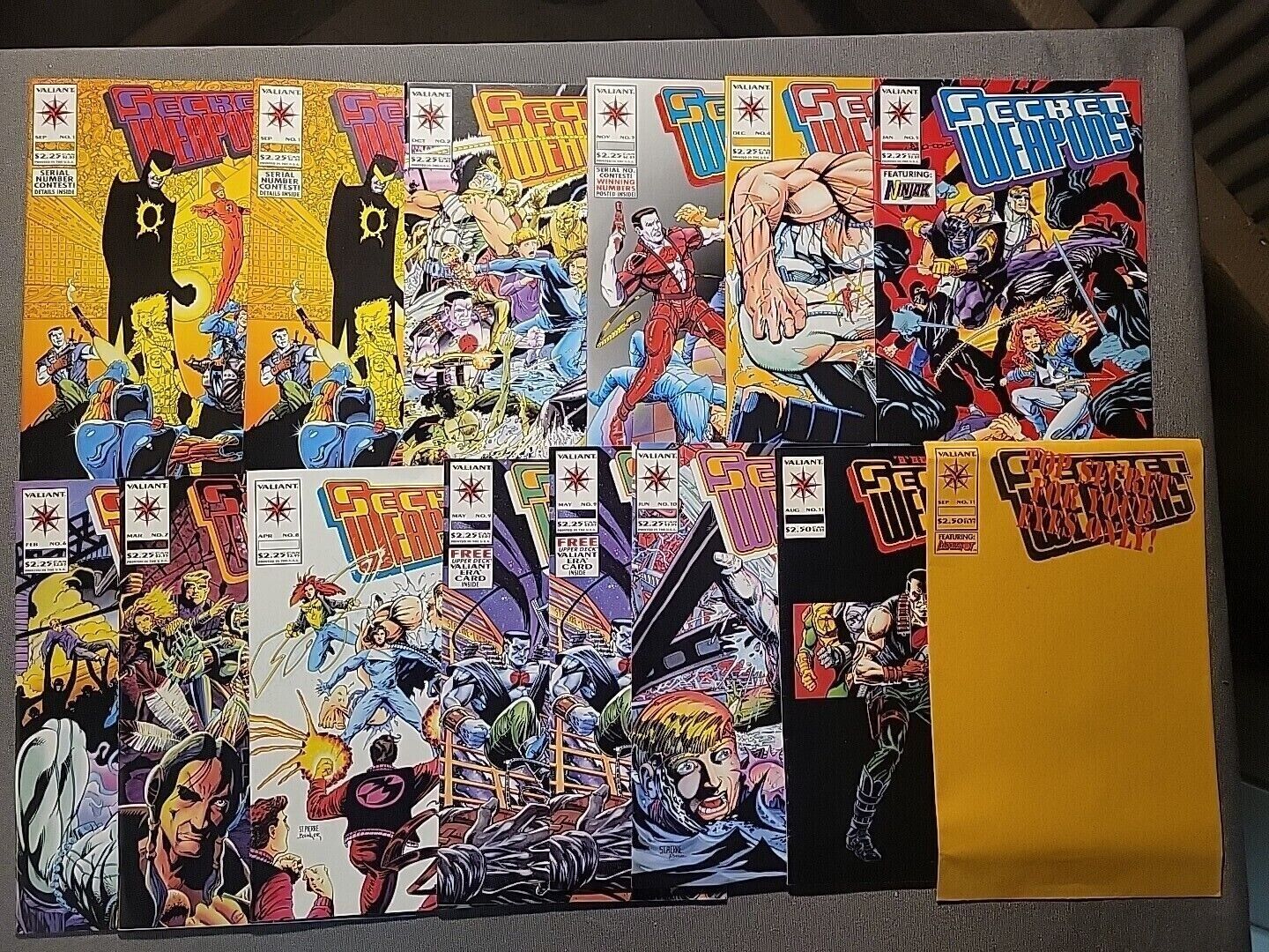 Secret Weapons #1-11 (1993, Valiant) Lot of 13 Comics W/ Dupicates of #1, 9