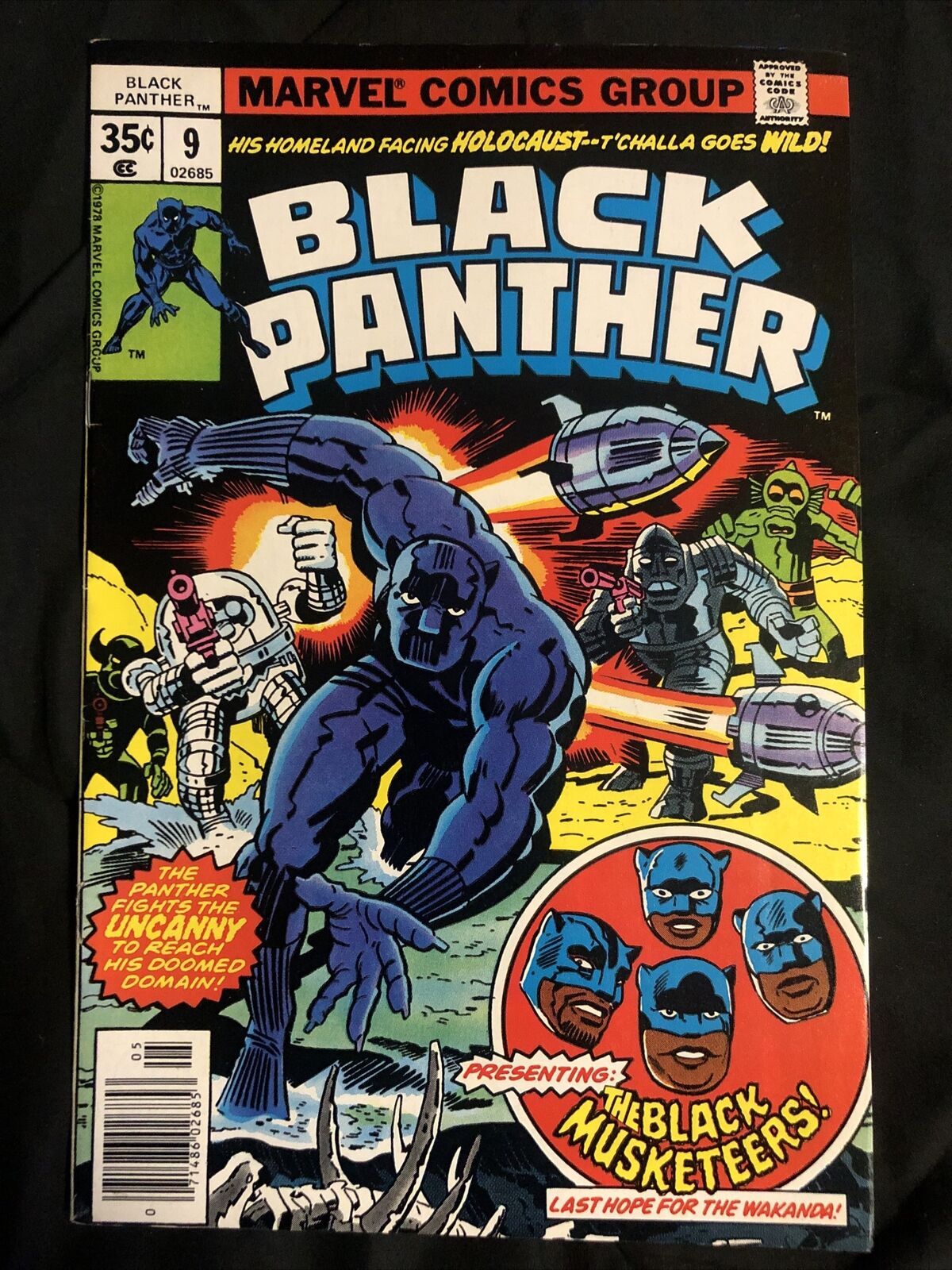 Black Panther #9 Marvel Comics 1978 The Black Musketeers App Newstand Edition