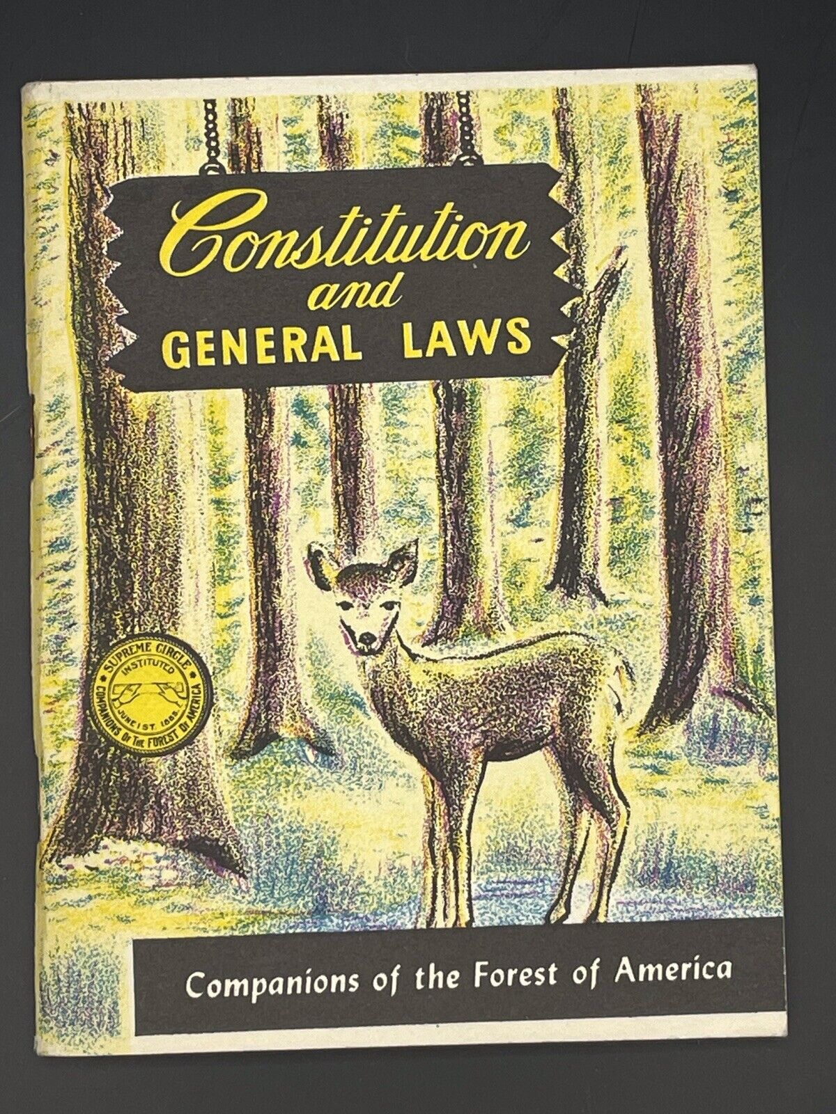Vintage 1942 Constitution and General Laws Forest of America New York Book