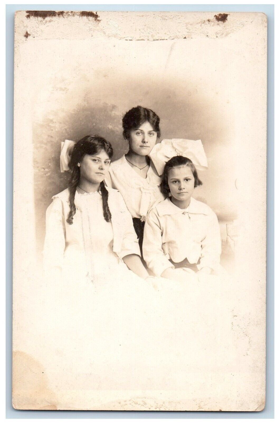Detroit Michigan MI Postcard RPPC Photo Atwood Mother And Daughter Studio c1910s