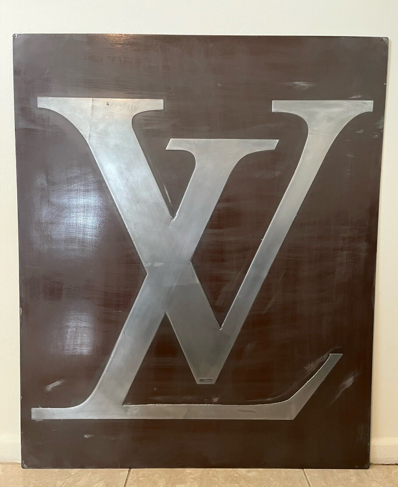 vintage Louis Vuitton Metal Sign(handmade)40x48”