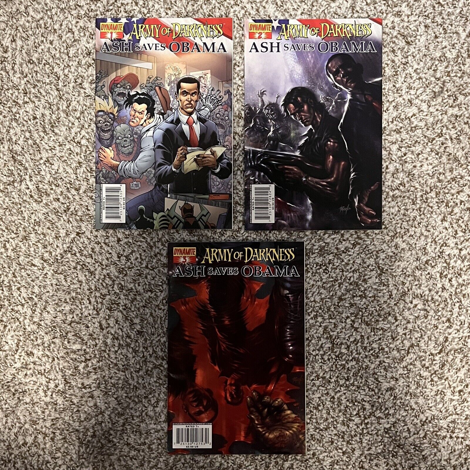 Army Of  Darkness: Ash Saves Obama #1,2,3 (2009) Very Good Condition