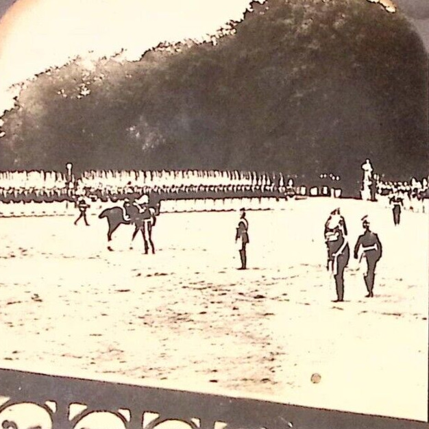 1898 POTSDAM GERMANY GERMAN SOLDIERS ON PARADE A S CAMPBELL STEREOVIEW Z1556