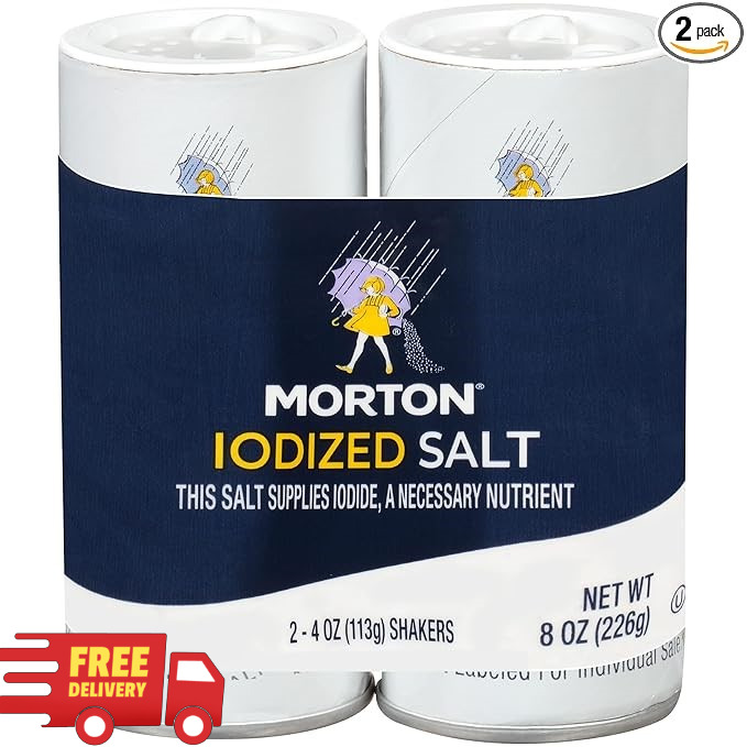 Morton Iodized Salt Shakers - 2 CT