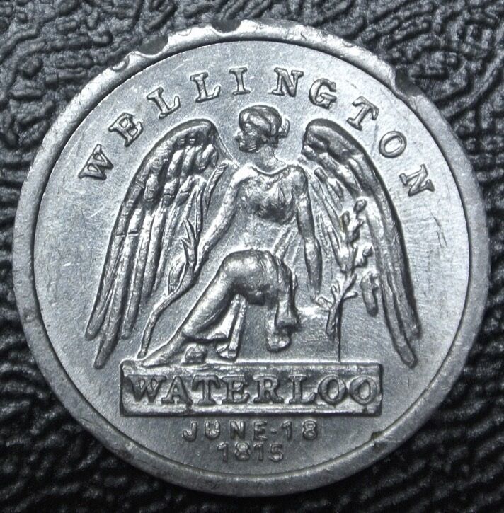 1815 WELLINGTON Waterloo Token - Aluminum
