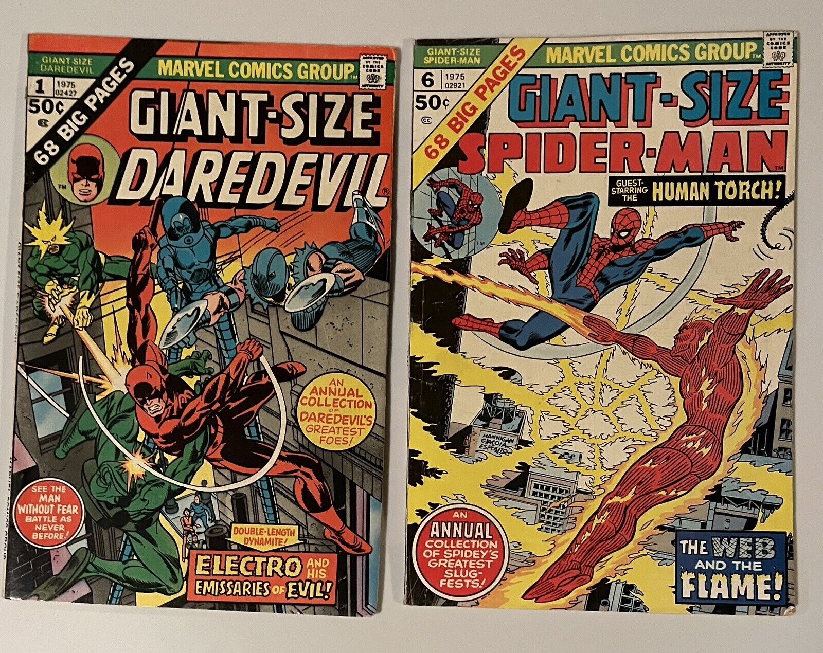 Giant-Size Daredevil #1 & Giant-Size Spider-Man #6 (Marvel, 1975) Fine