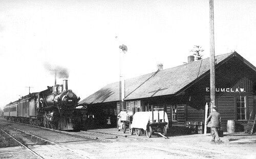 Railroad Train Station Depot Enumclaw Washington WA Reprint
