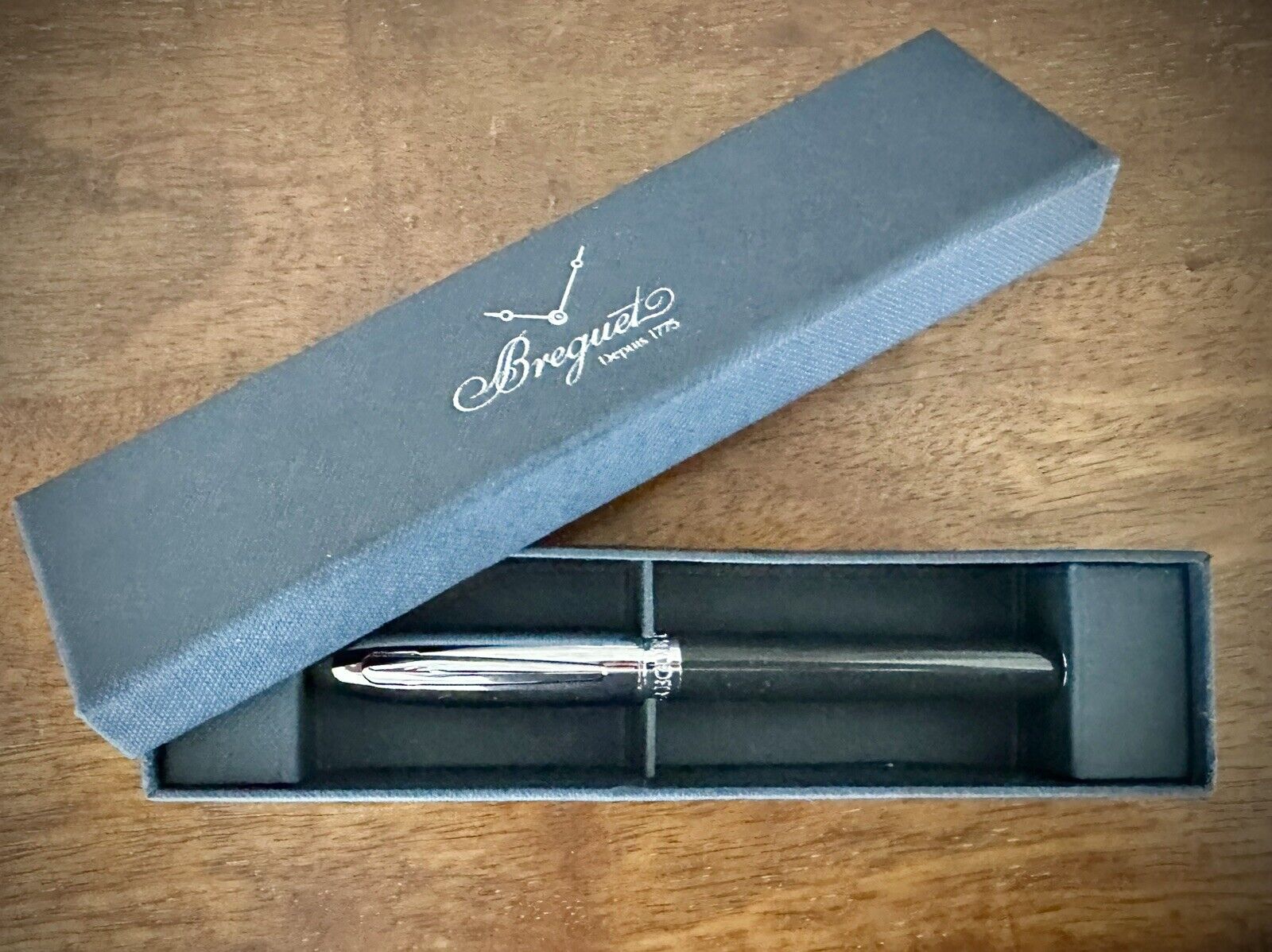 Breguet Silver and Black Ballpoint Pen