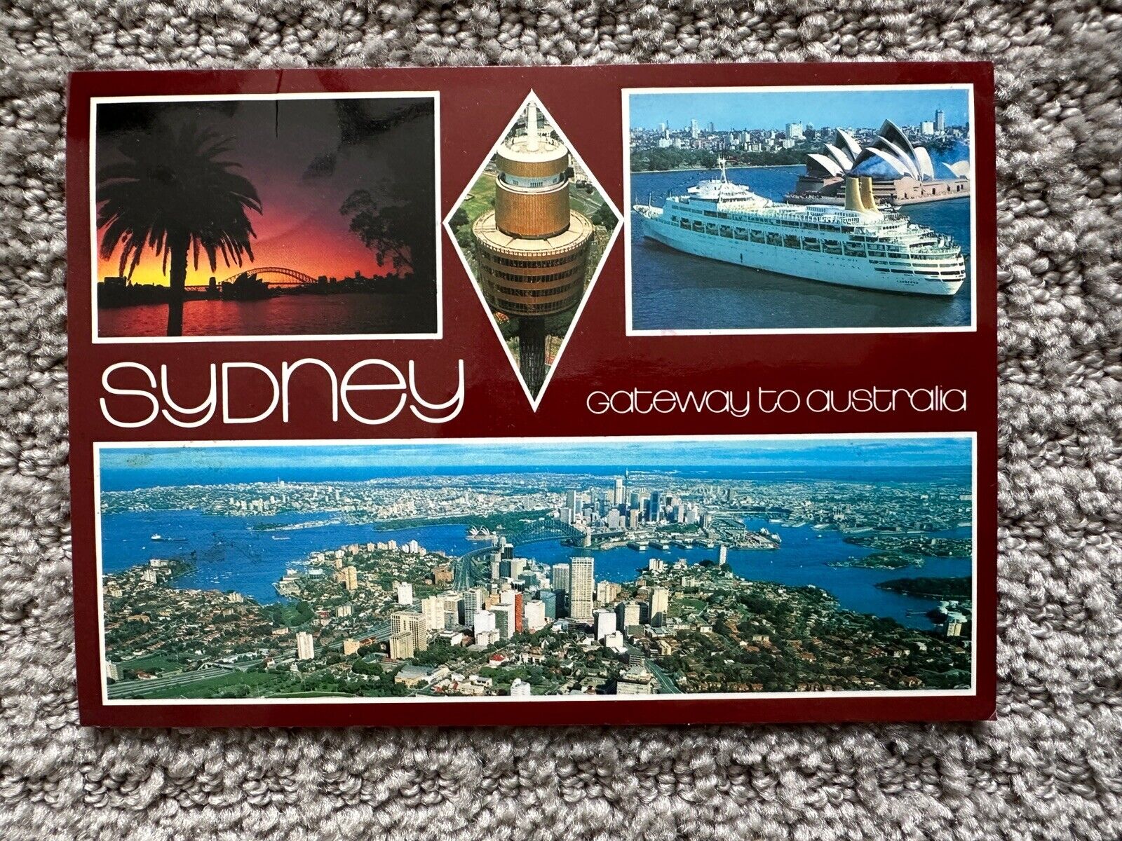 P&O tss Canberra Cruise Ship On Sydney Australia Postcard, Used