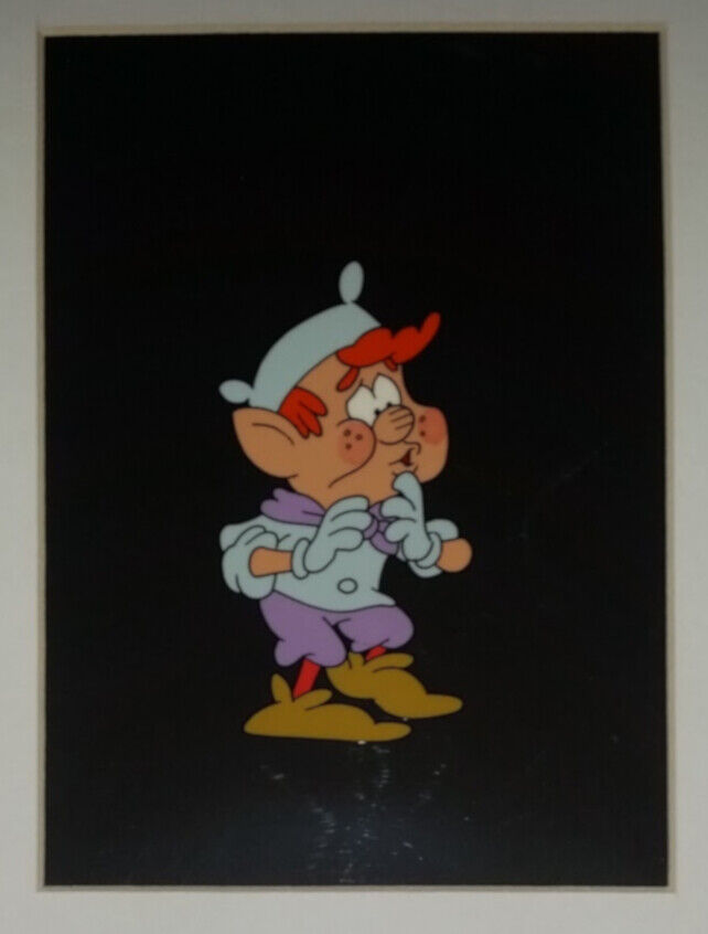 Rare Keebler Elmer Elf Animation Production Cel Elfkins Commercial 1991 Matched
