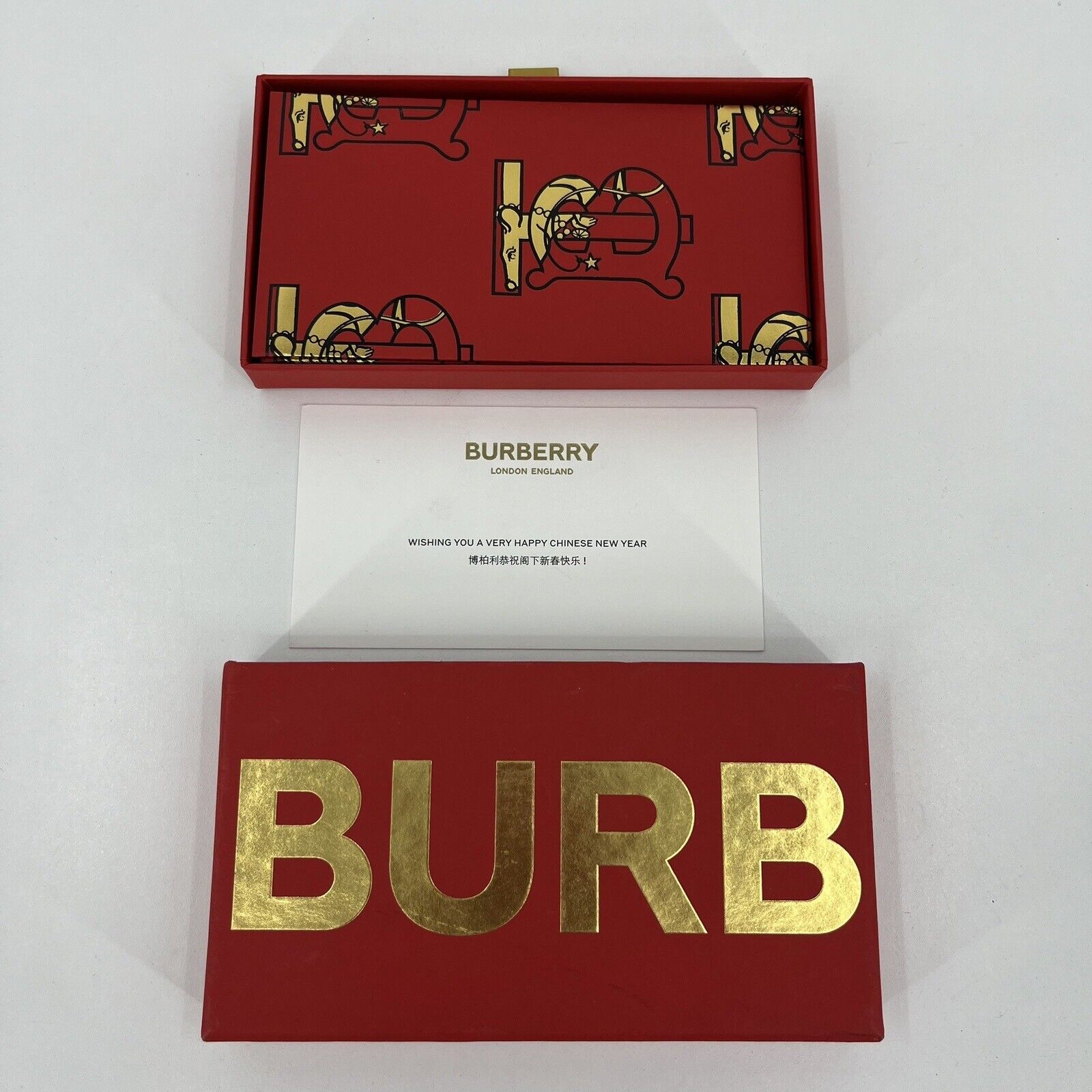 Burberry Lunar Chinese New Years Designer Luxury Red Envelopes Set