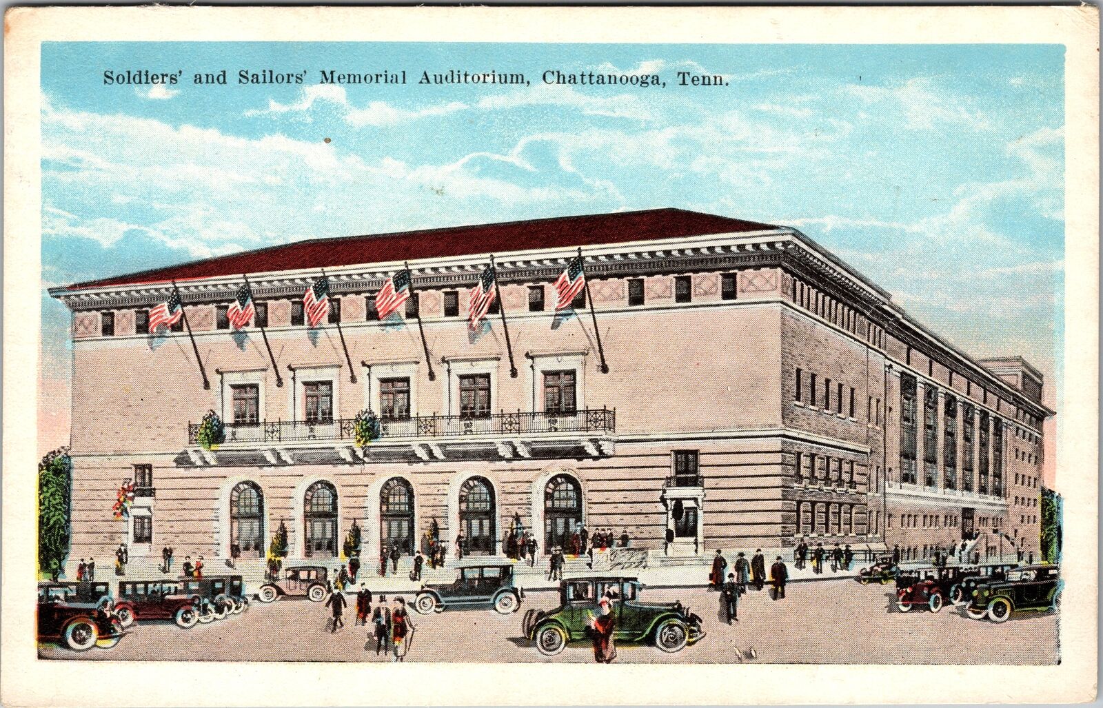 Chattanooga TN-Tennessee Soldiers\' Sailors\' Memorial Auditorium Vintage Postcard