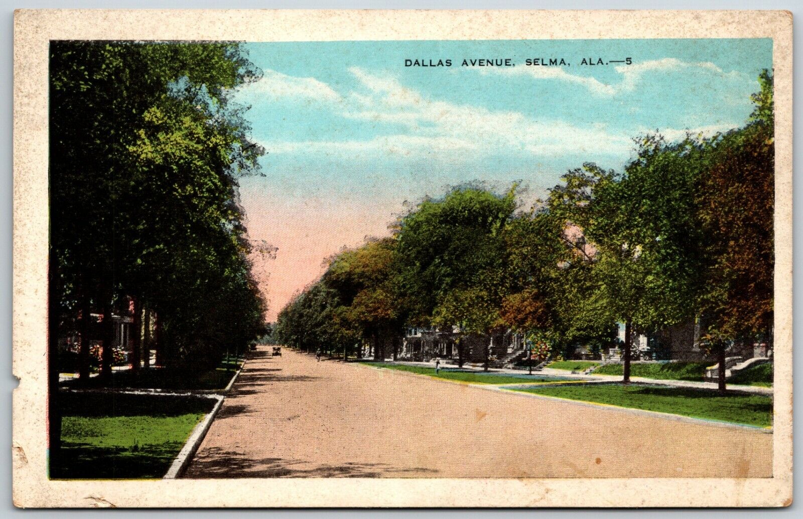 Dallas Avenue, Selma, Alabama - Postcard
