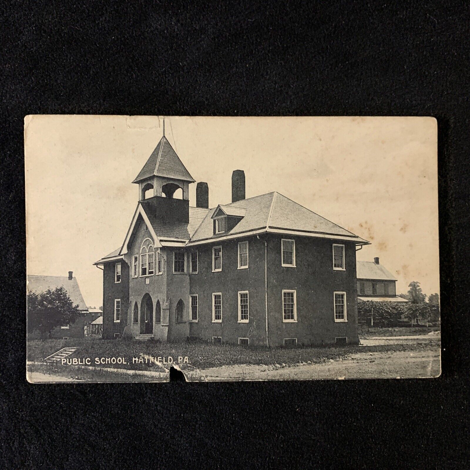 PA Hatfield Pennsylvania Public School  Montgomery County Vintage Postcard