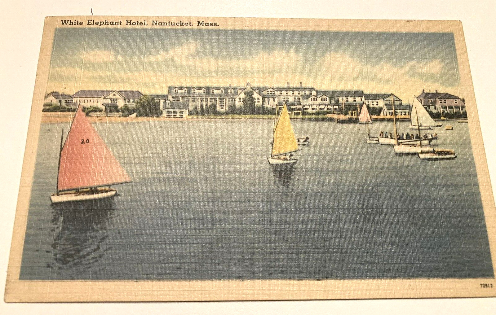 Nantucket Mass  White Elephant Hotel Rainboat Fleet 1948 Vintage Postcard