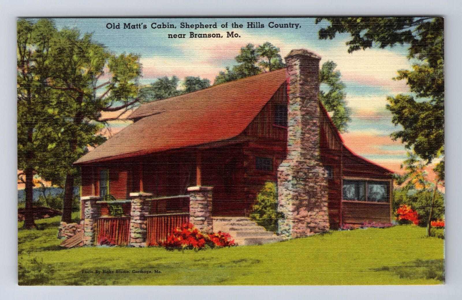 Branson MO-Missouri, Old Man's Cabin, Vintage Postcard