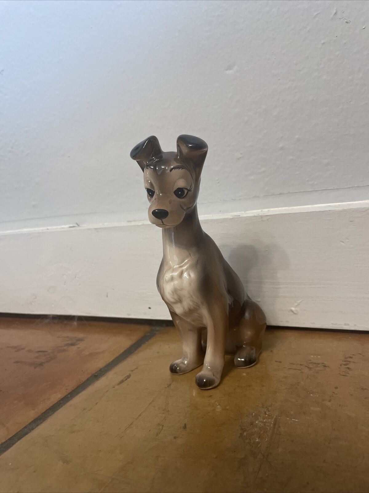 Vintage Disney Lady and the Tramp - TRAMP Ceramic Dog Figurine Japan